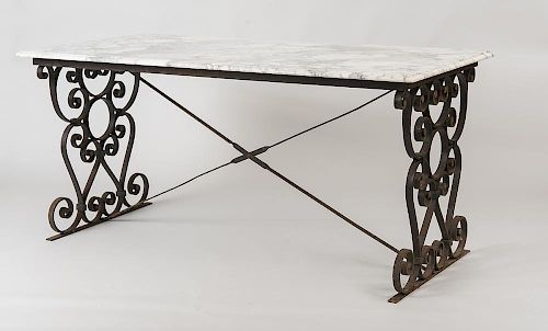 BAROQUE STYLE MARBLE TOP DINING