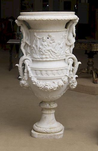 NEOCLASSICAL STYLE CARVED MARBLE 317b09
