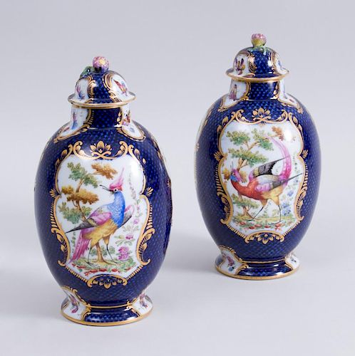 PAIR OF WORCESTER PORCELAIN OVOID 317b25