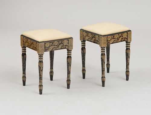 PAIR OF REGENCY STYLE PAINTED PENWORK 317b90