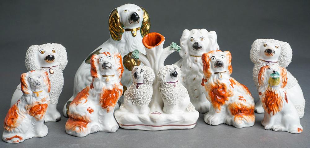 NINE STAFFORDSHIRE CERAMIC FIGURES 317baf