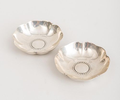 PAIR OF TIFFANY CO SILVER PENTAFOIL 317bdc