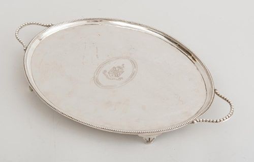 GEORGE III ARMORIAL SILVER TWO-HANDLED