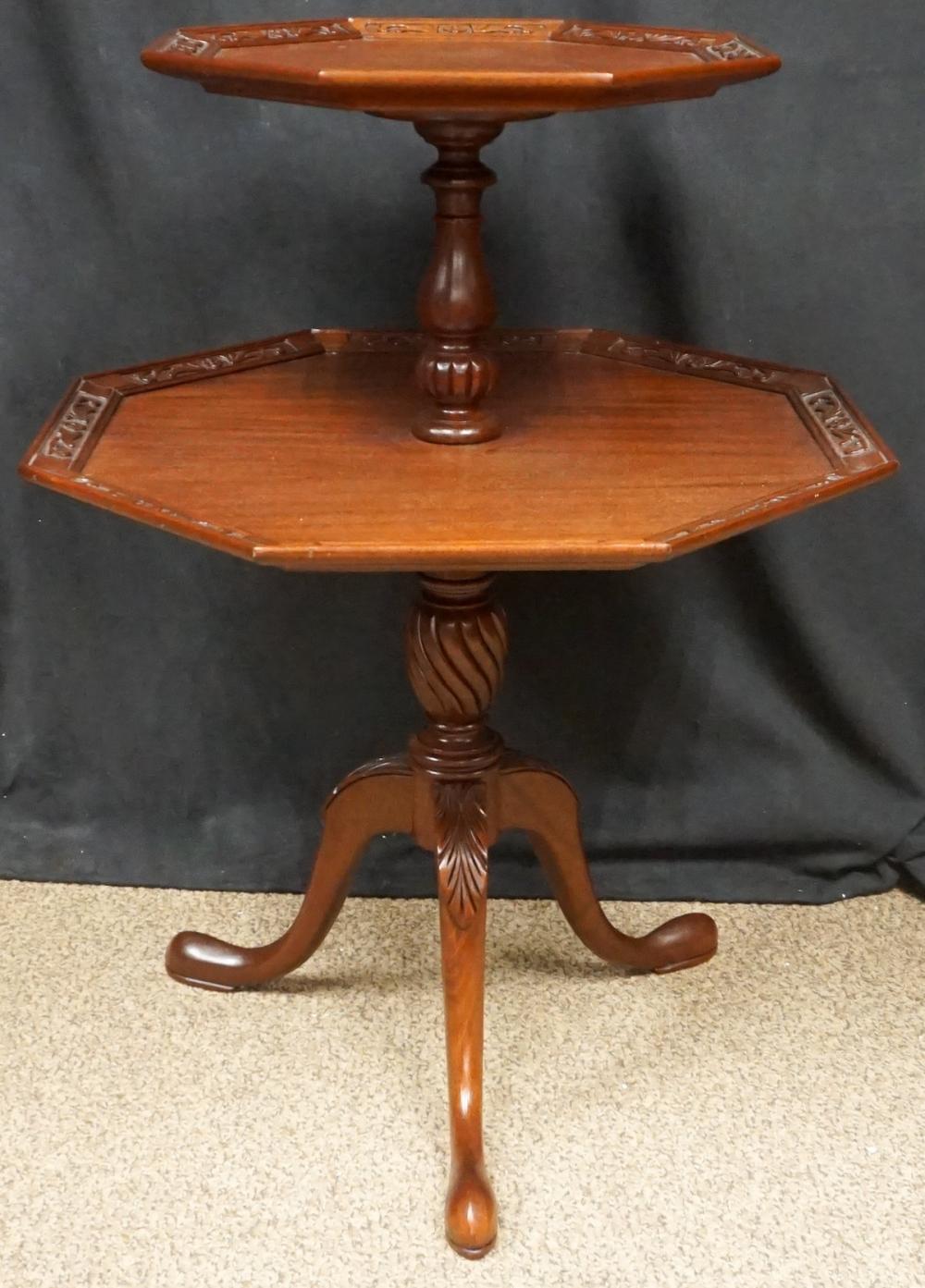 GEORGE III STYLE MAHOGANY TWO TIER 317c0c