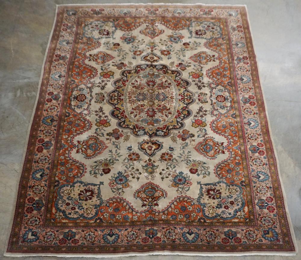 TABRIZ RUG, 11 FT X 7 FT 4 INTabriz