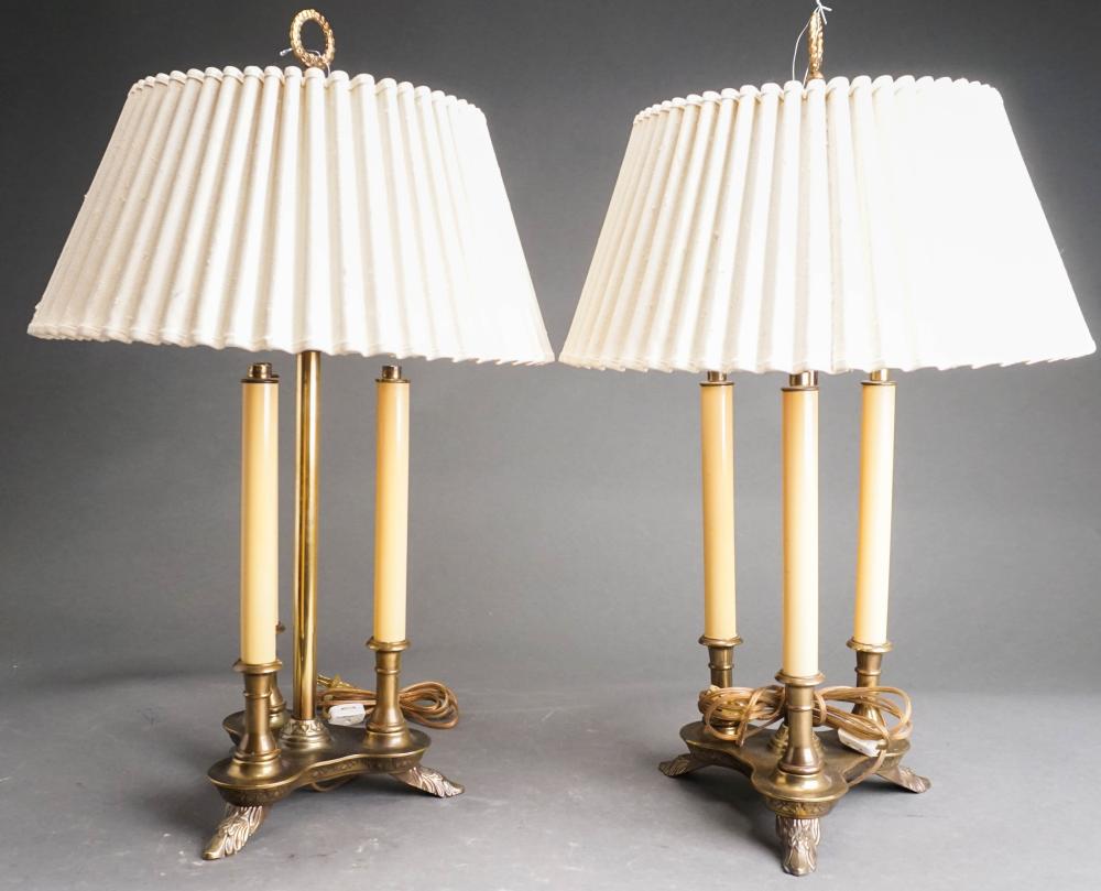PAIR BEAUX ARTS STYLE PATINATED