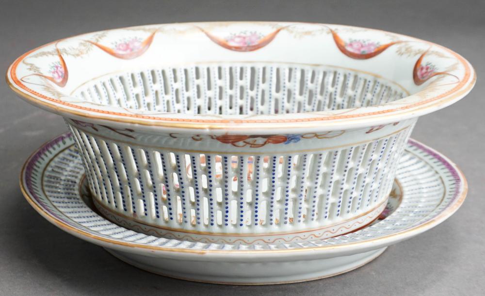 CHINESE EXPORT PIERCED BOWL WITH