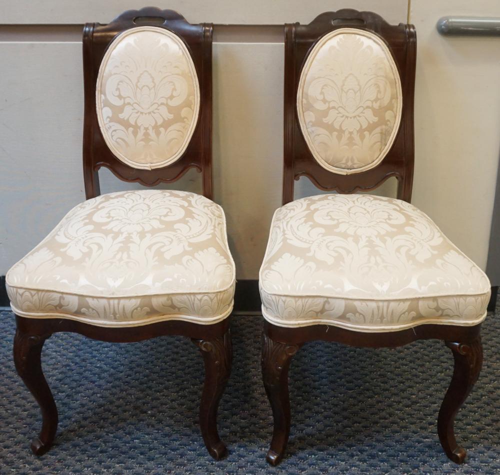 PAIR VICTORIAN UPHOLSTERED SIDE 317cb7