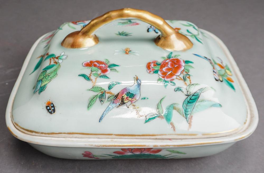CHINESE ENAMELED DECORATED CELADON 317cea