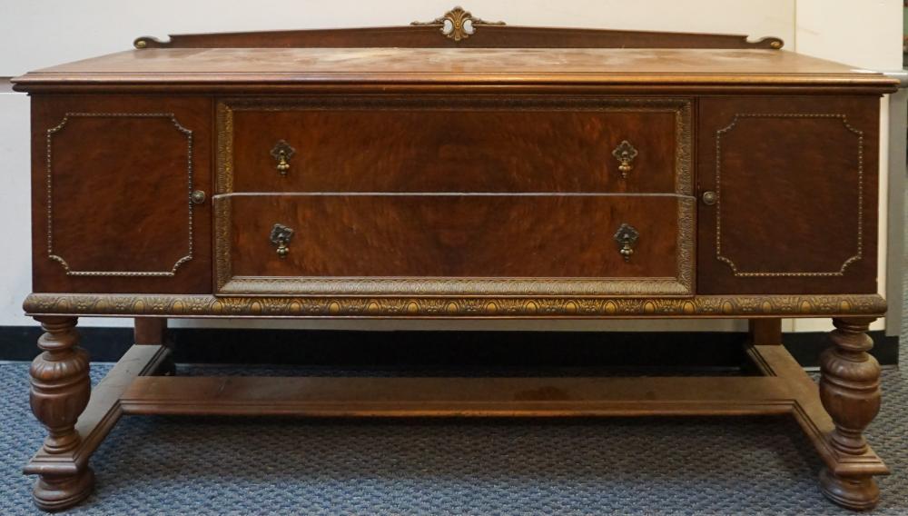 JACOBEAN STYLE MAHOGANY SIDEBOARD,