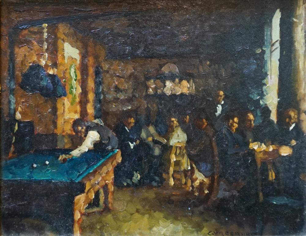 DUTCH SCHOOL, 20TH CENTURY, BILLIARDS