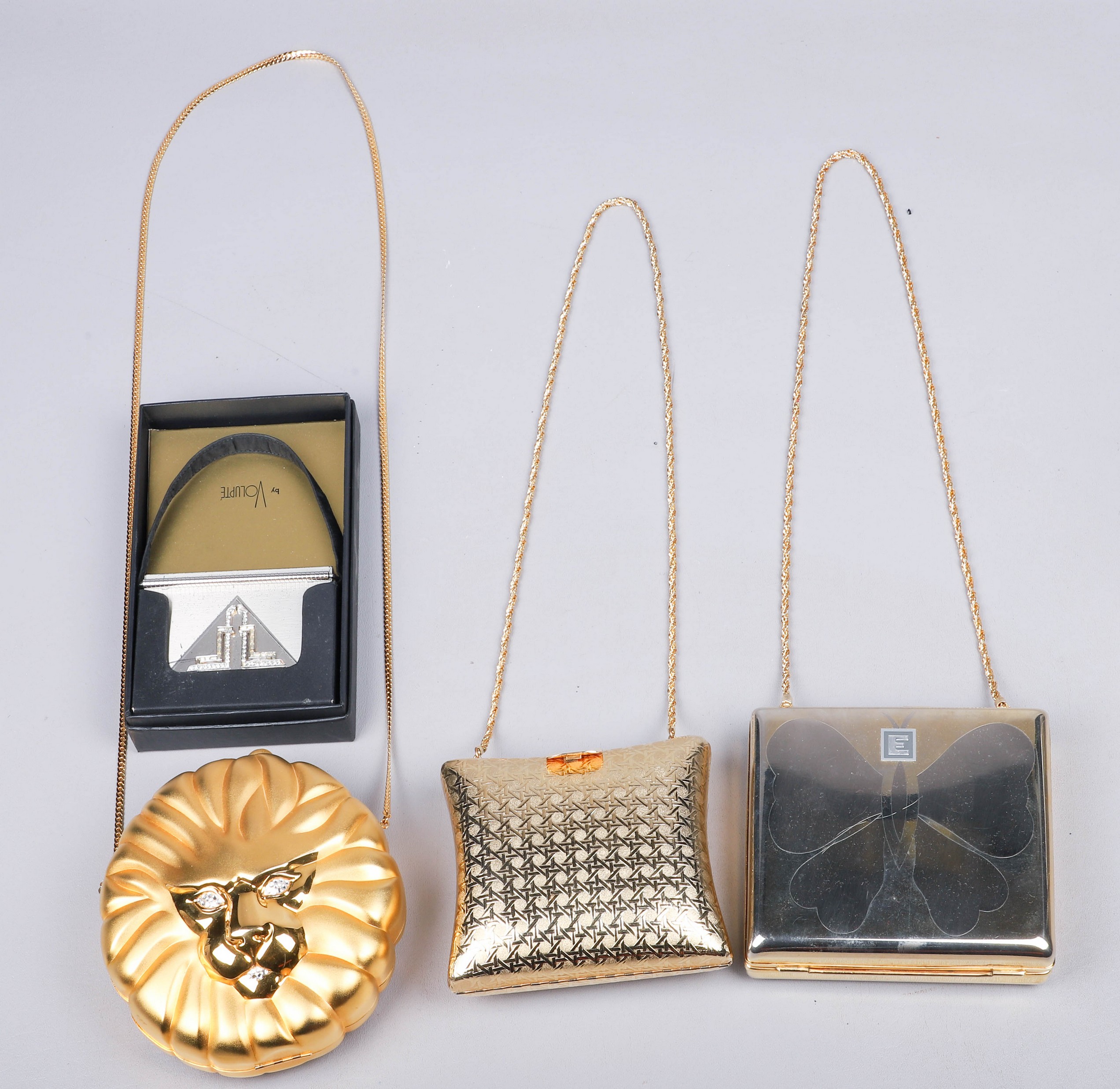 (4) 60's purses and compact, Vintage