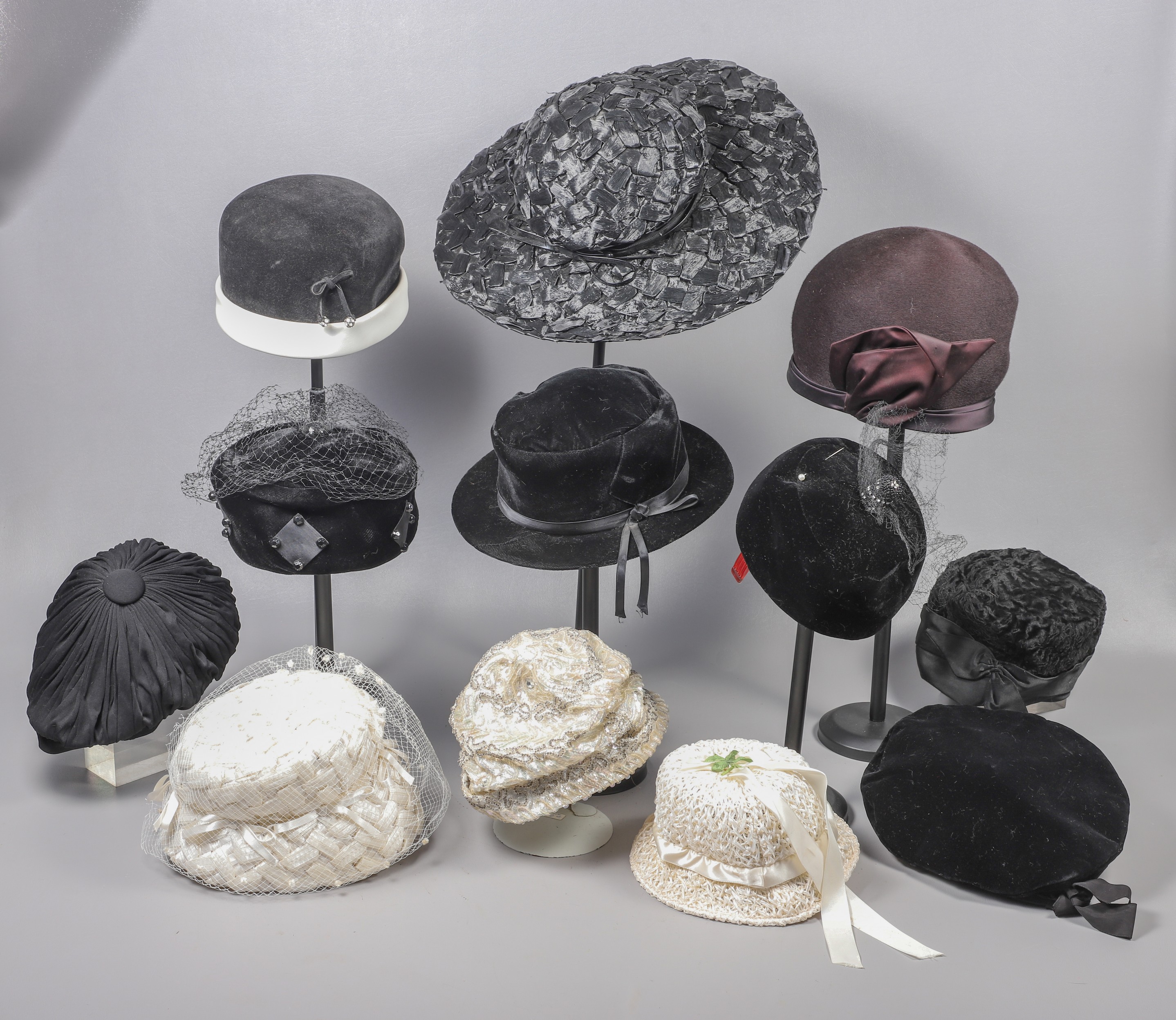 50's-70's vintage hat grouping