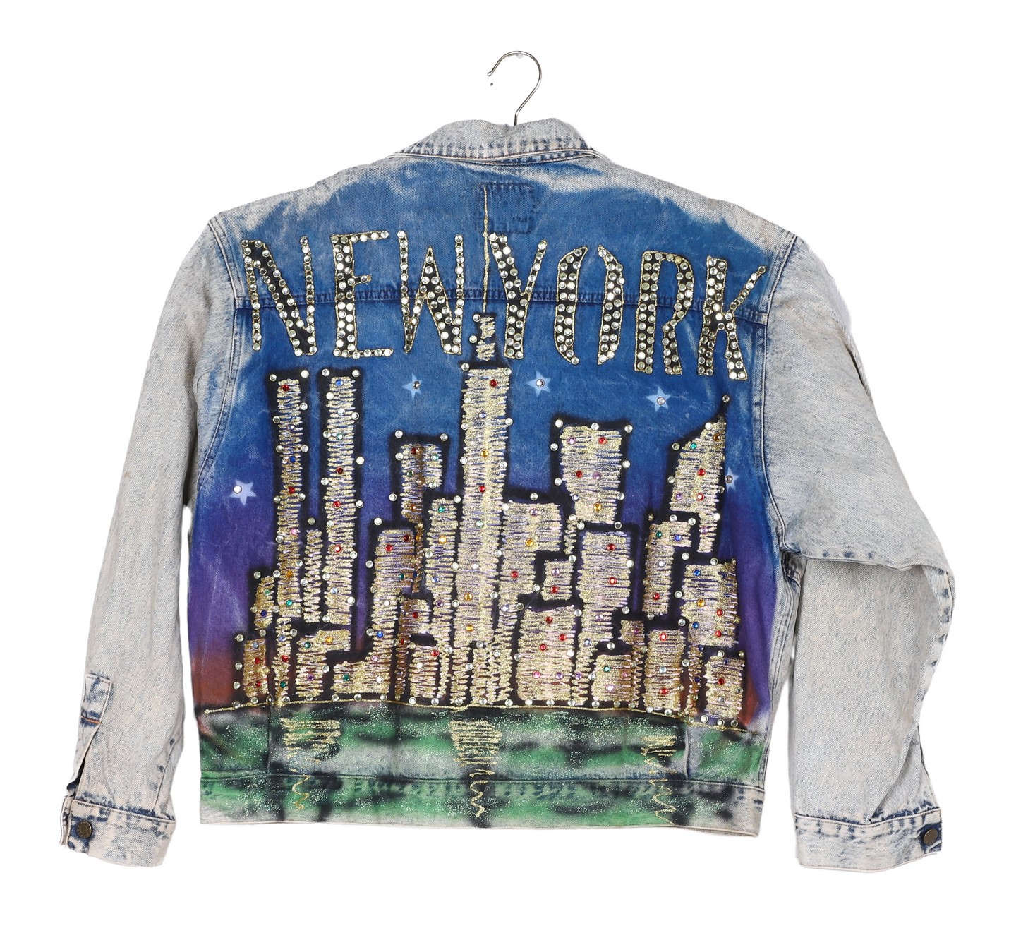 1980 New York skyline denim jacket,