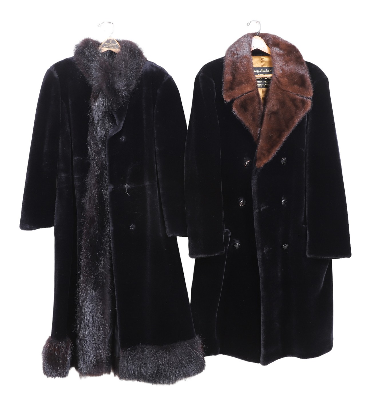 (2) Vintage teddy bear coats with