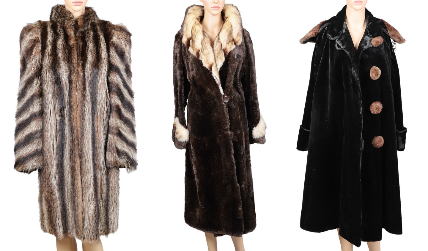 (3) Early 20th C fur coats to include