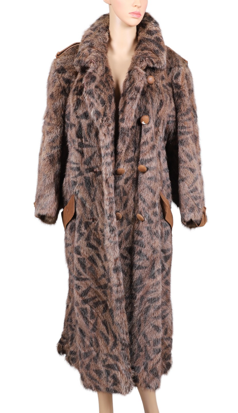1970's Faux fur leopard printed