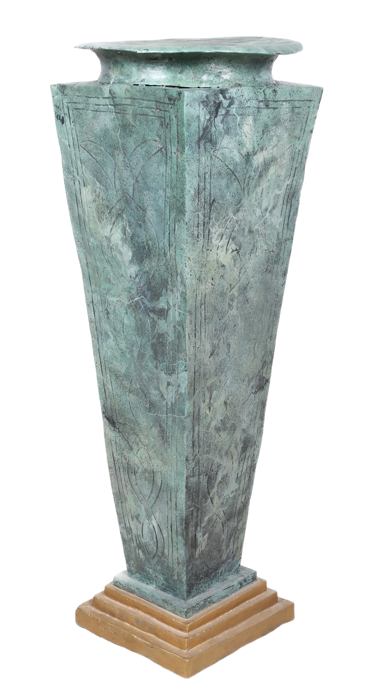Metal distressed green painted 317e1a