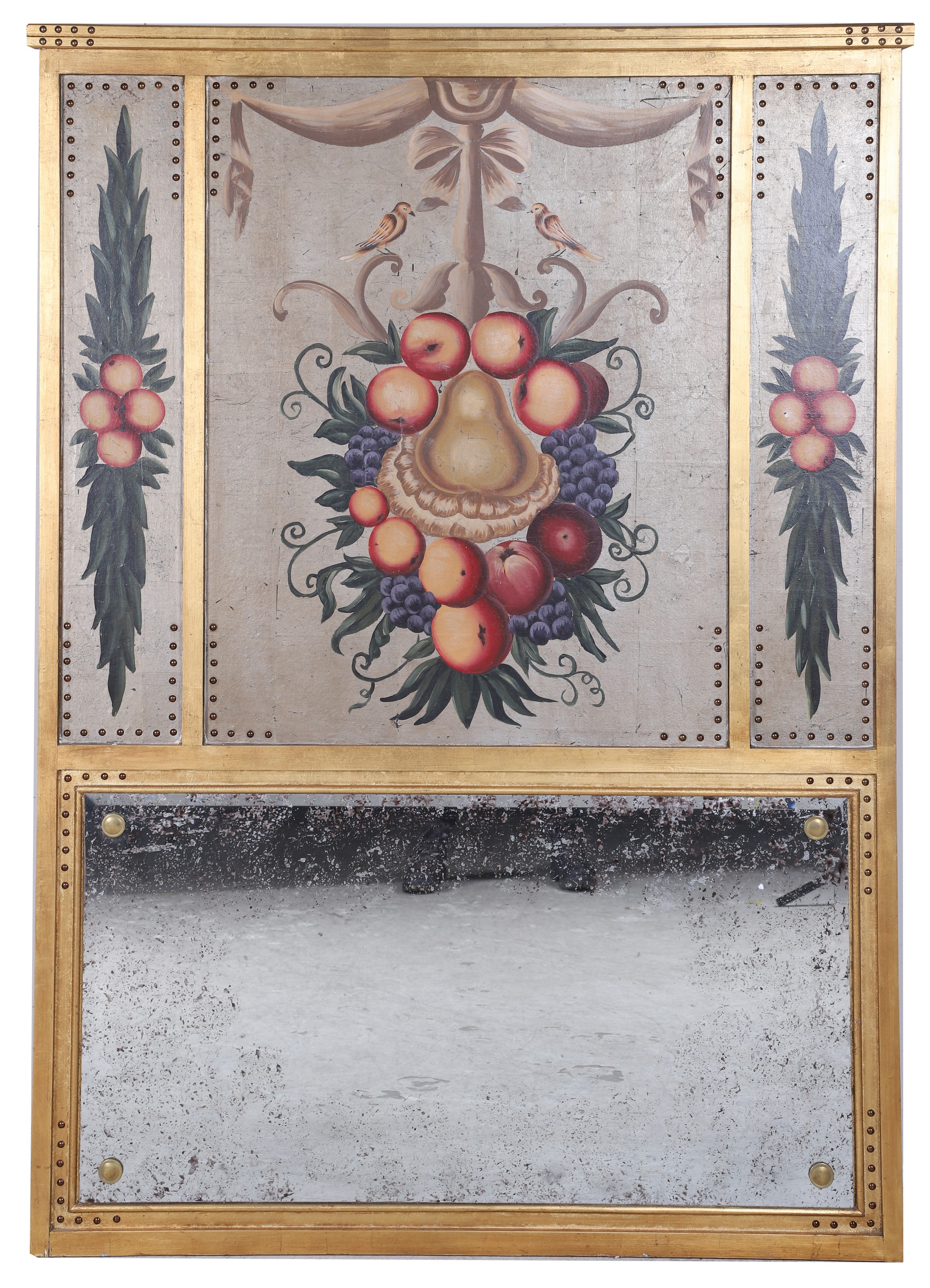 Paint decorated hanging pier mirror,