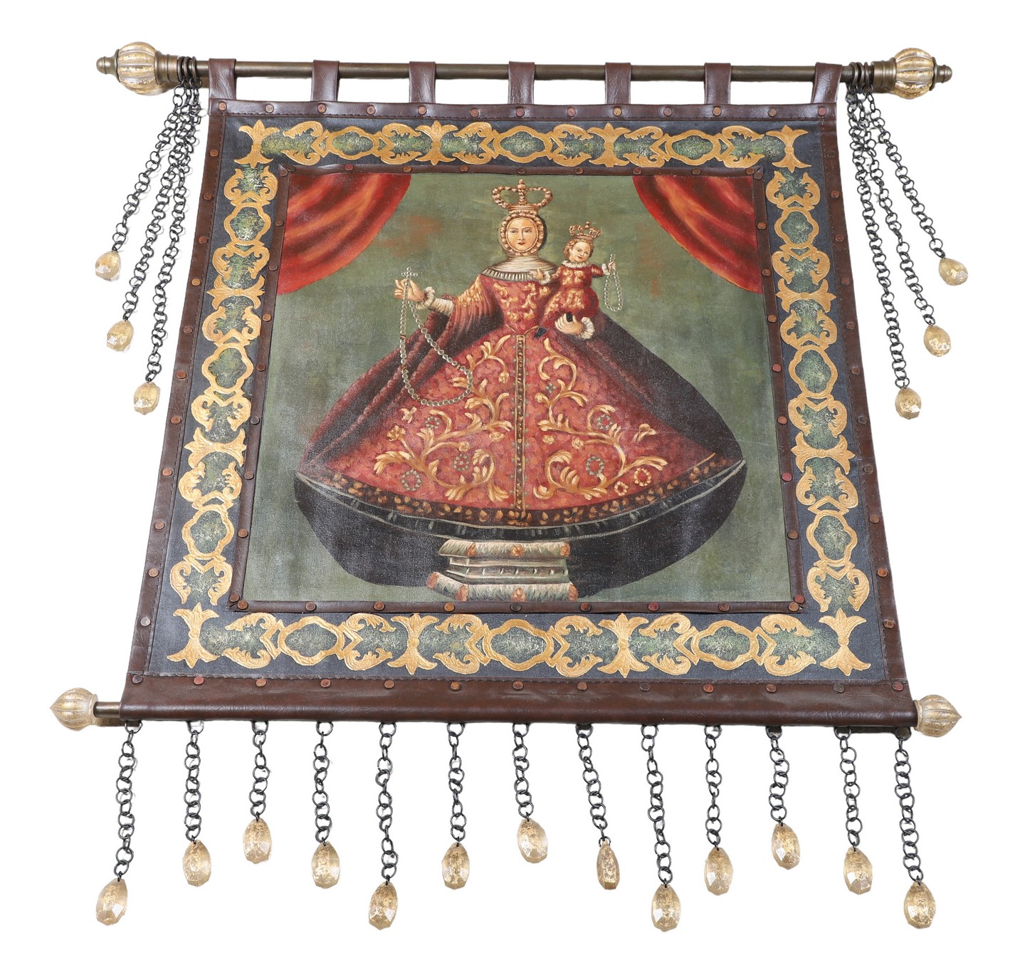 Hand painted hanging tapestry of