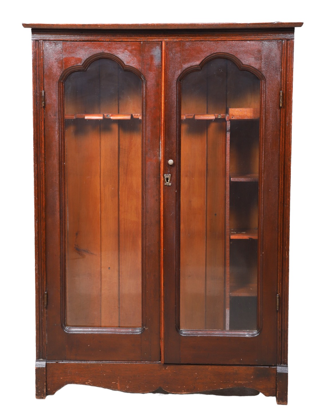 Larkin mahogany 2-door bookcase, two