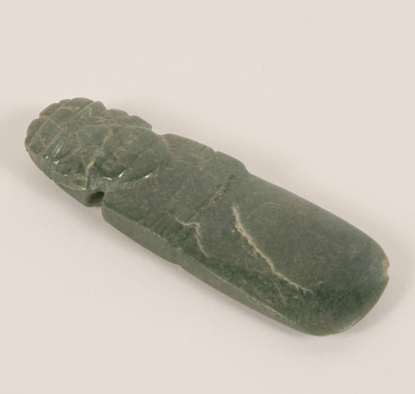 Pre-Columbian polished jade figural