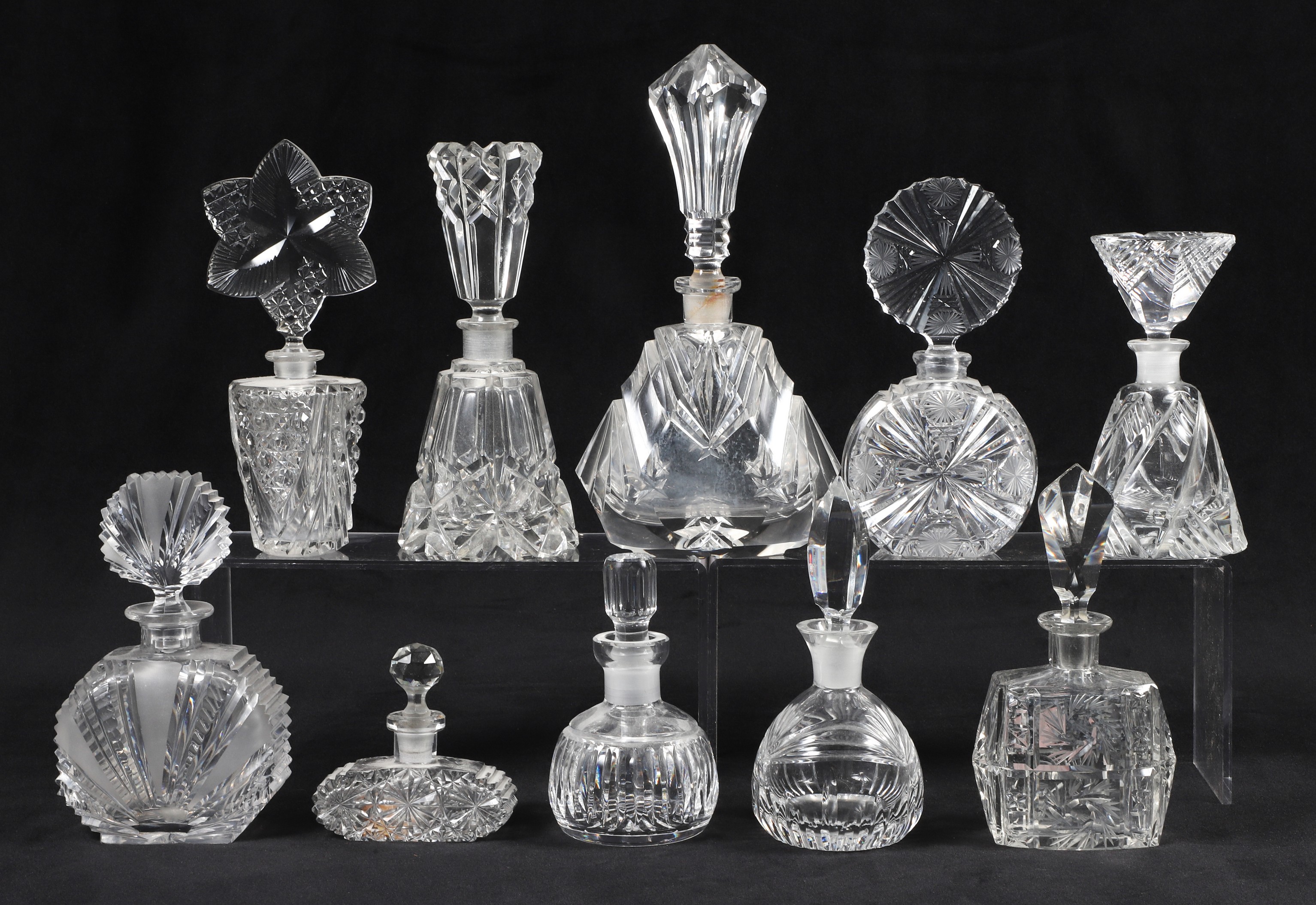 (10) Crystal scent bottles to include