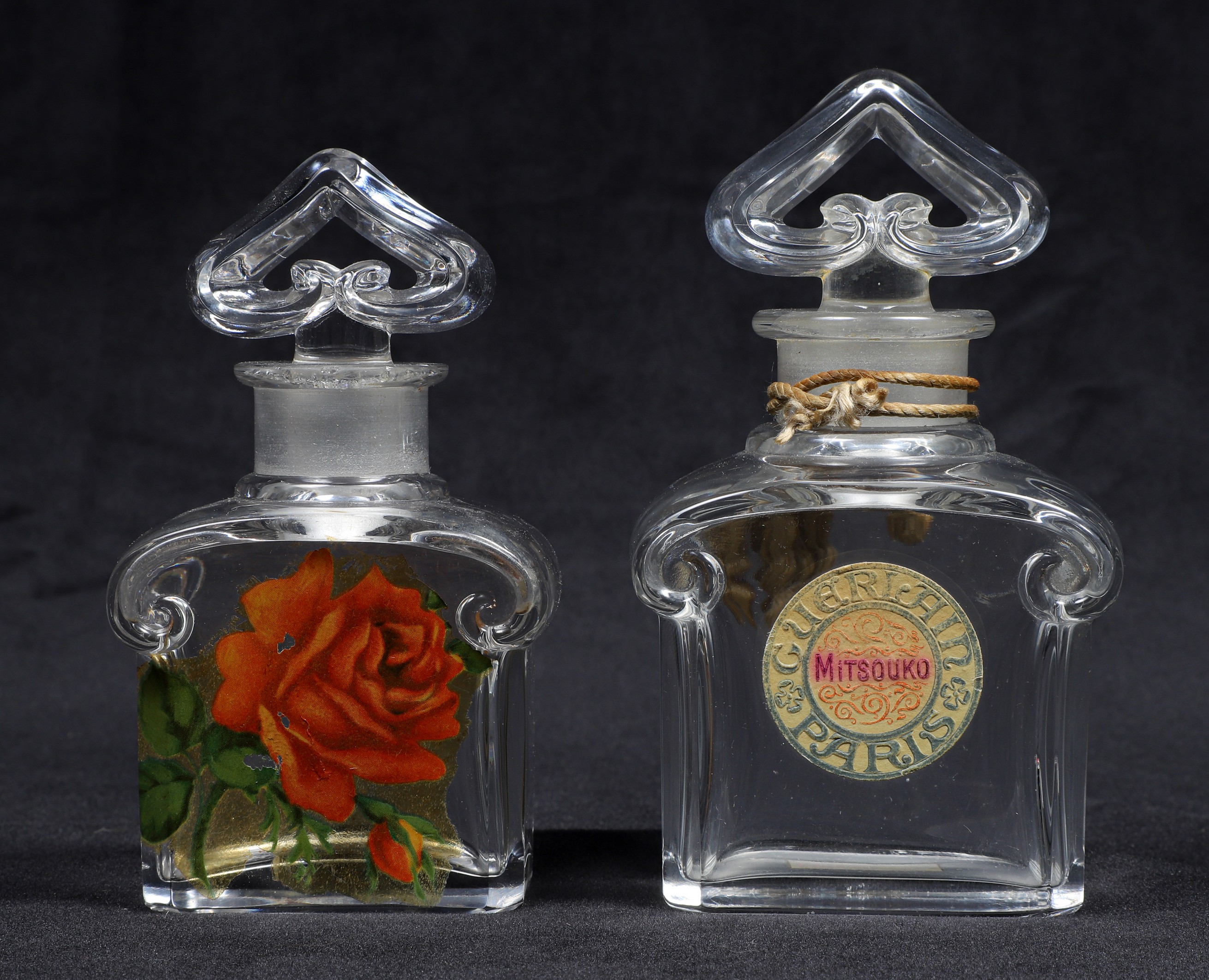 (2) Guerlain baccarat perfume bottles