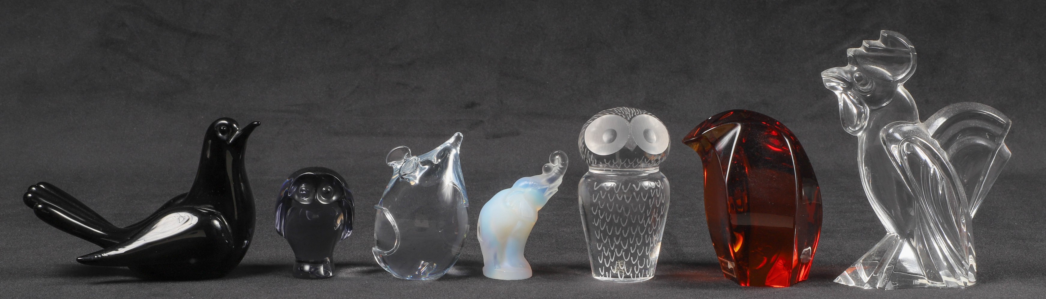  7 Glass animal figurines c o 317eb6