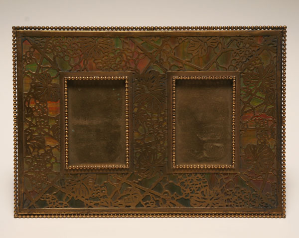Tiffany Studios double picture frame