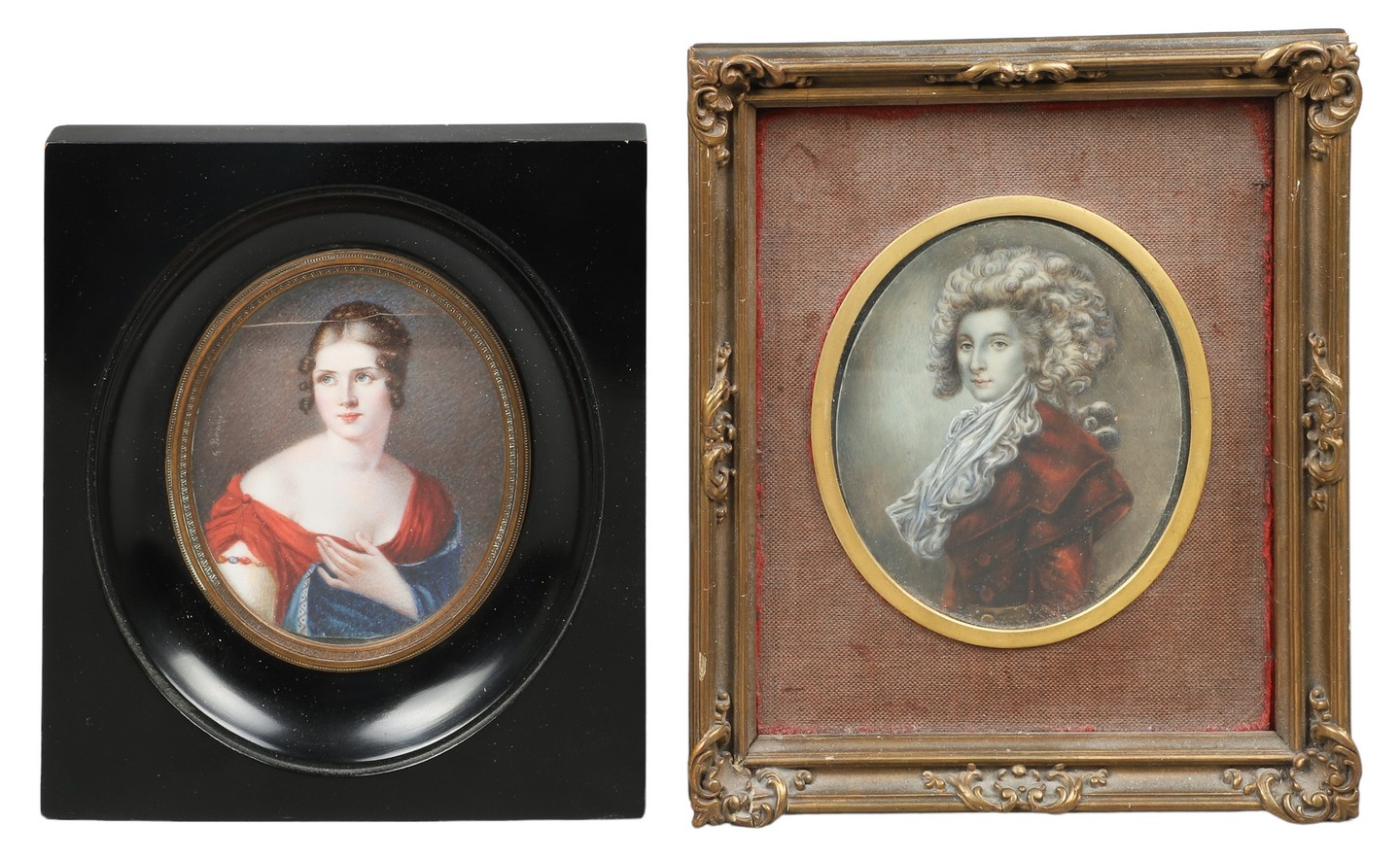 2 Miniature portrait paintings 317f3b