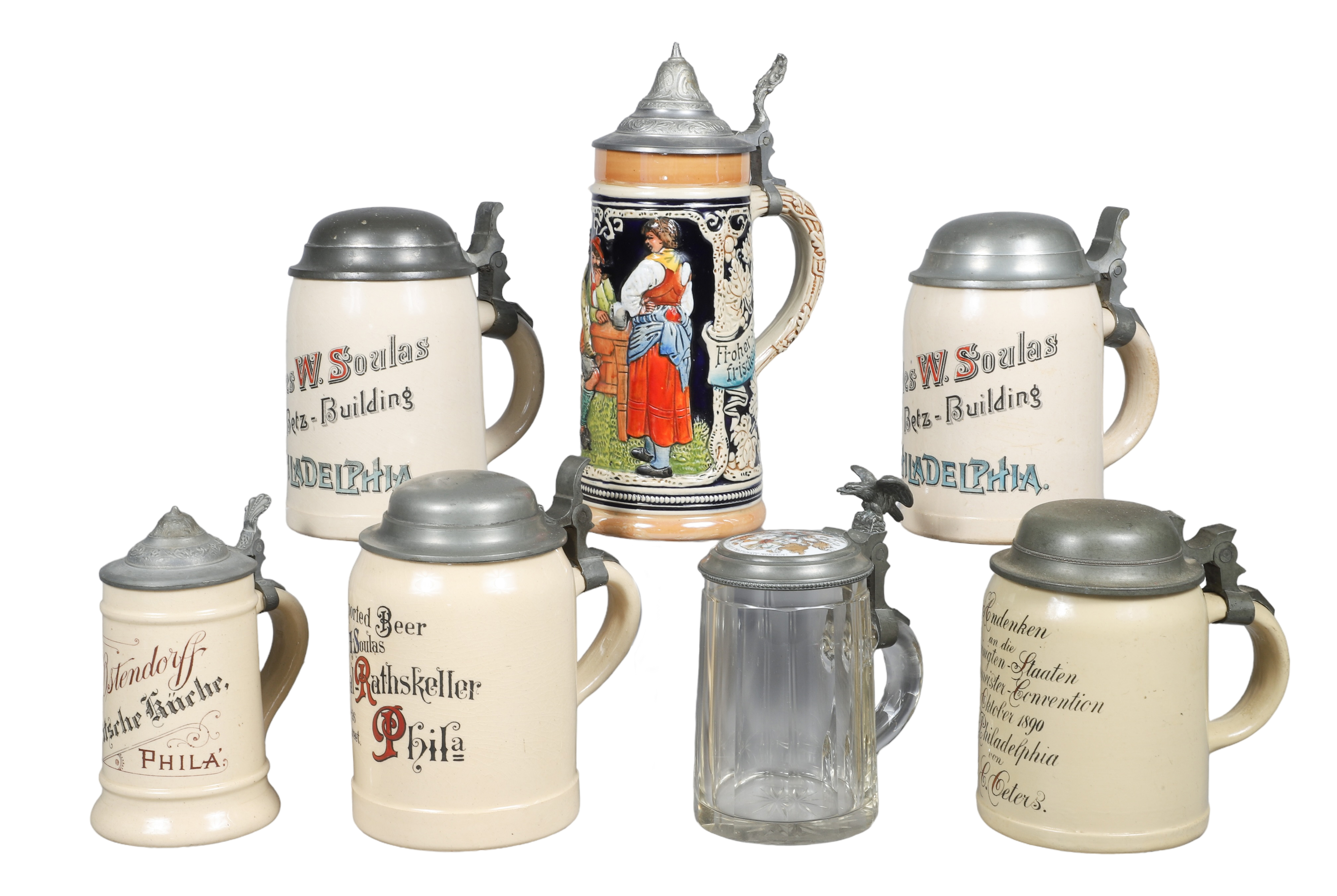 (7) Advertising beer steins with