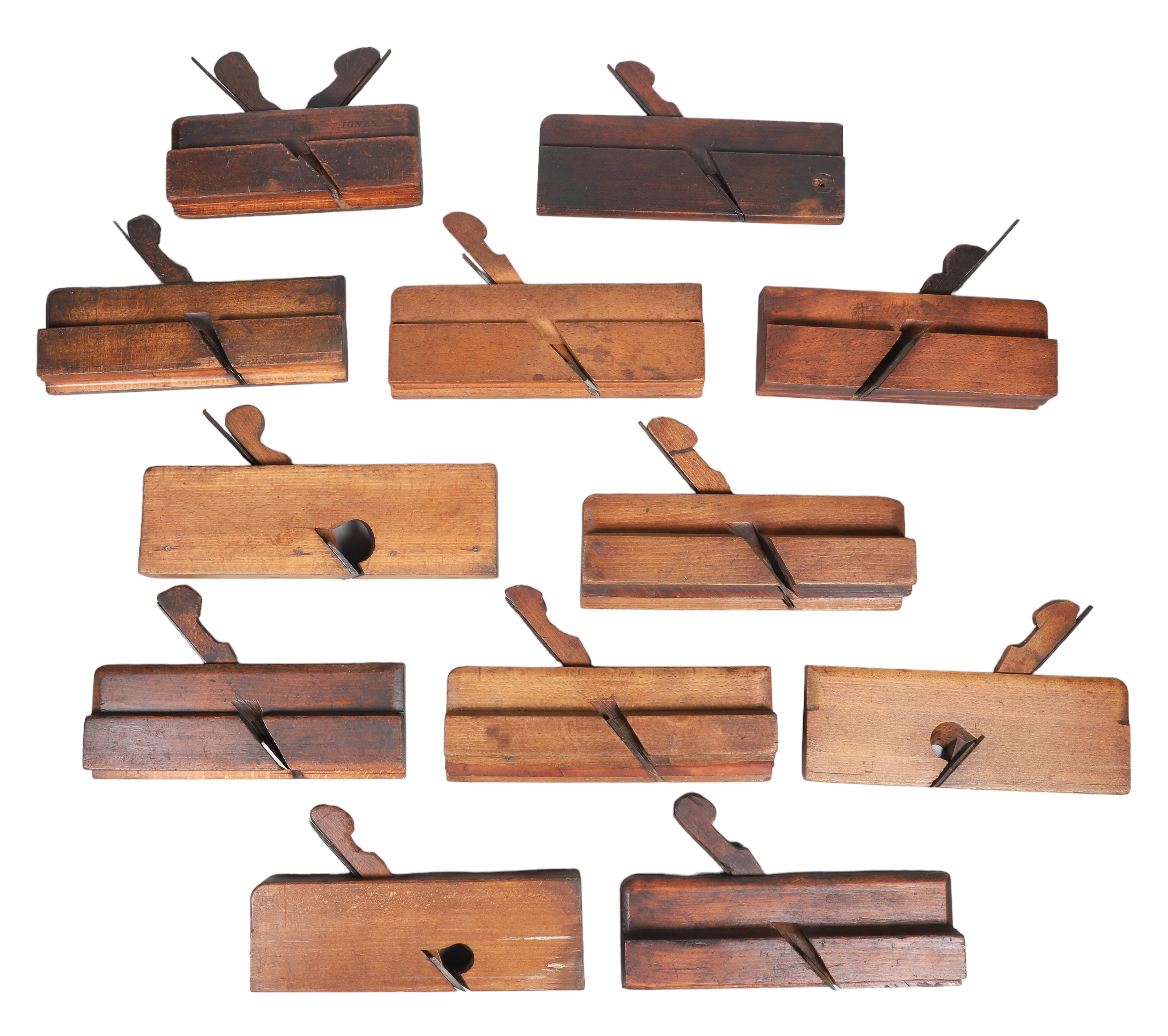 (12) Woodworking molding planes
