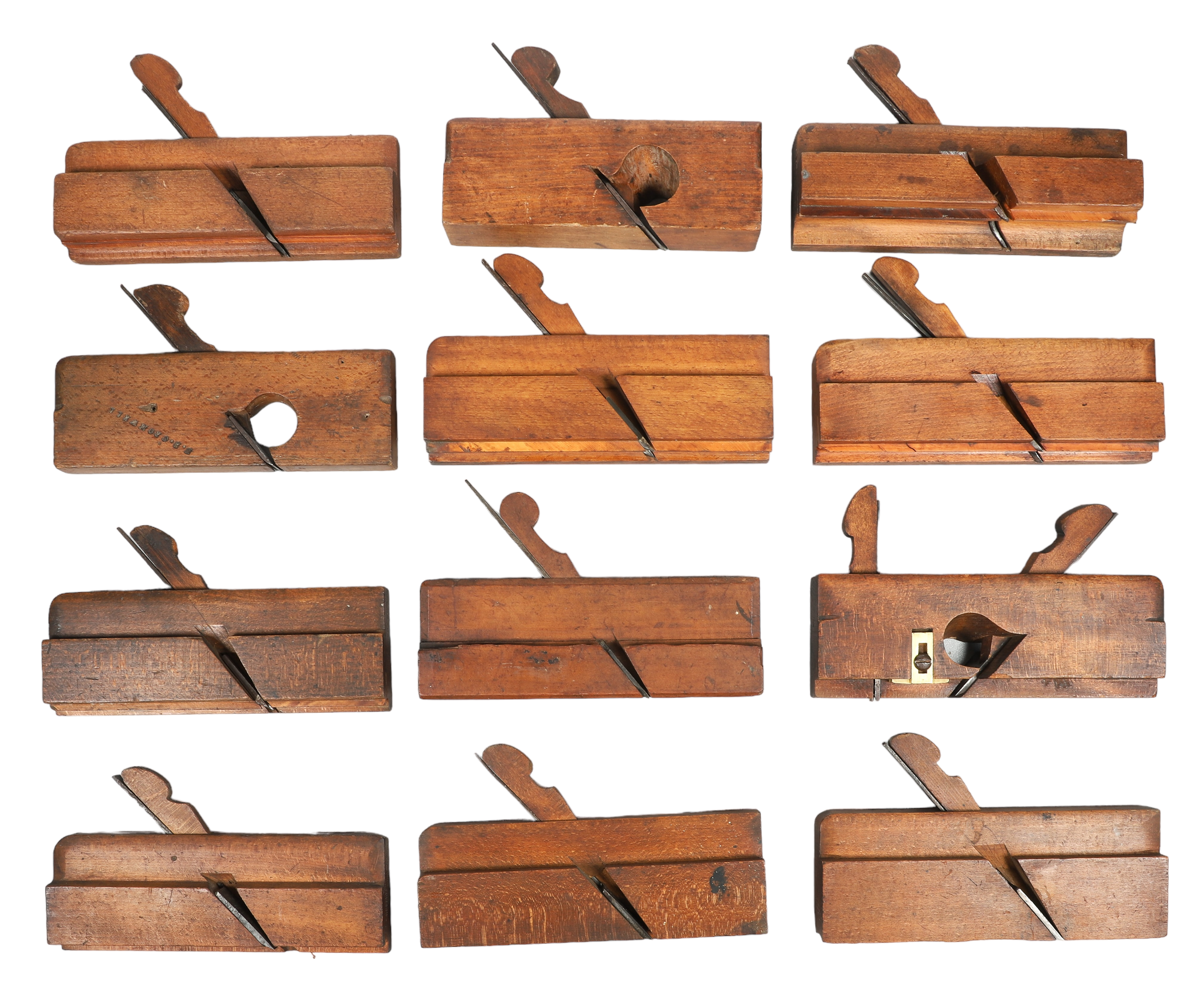 (12) Woodworking molding planes