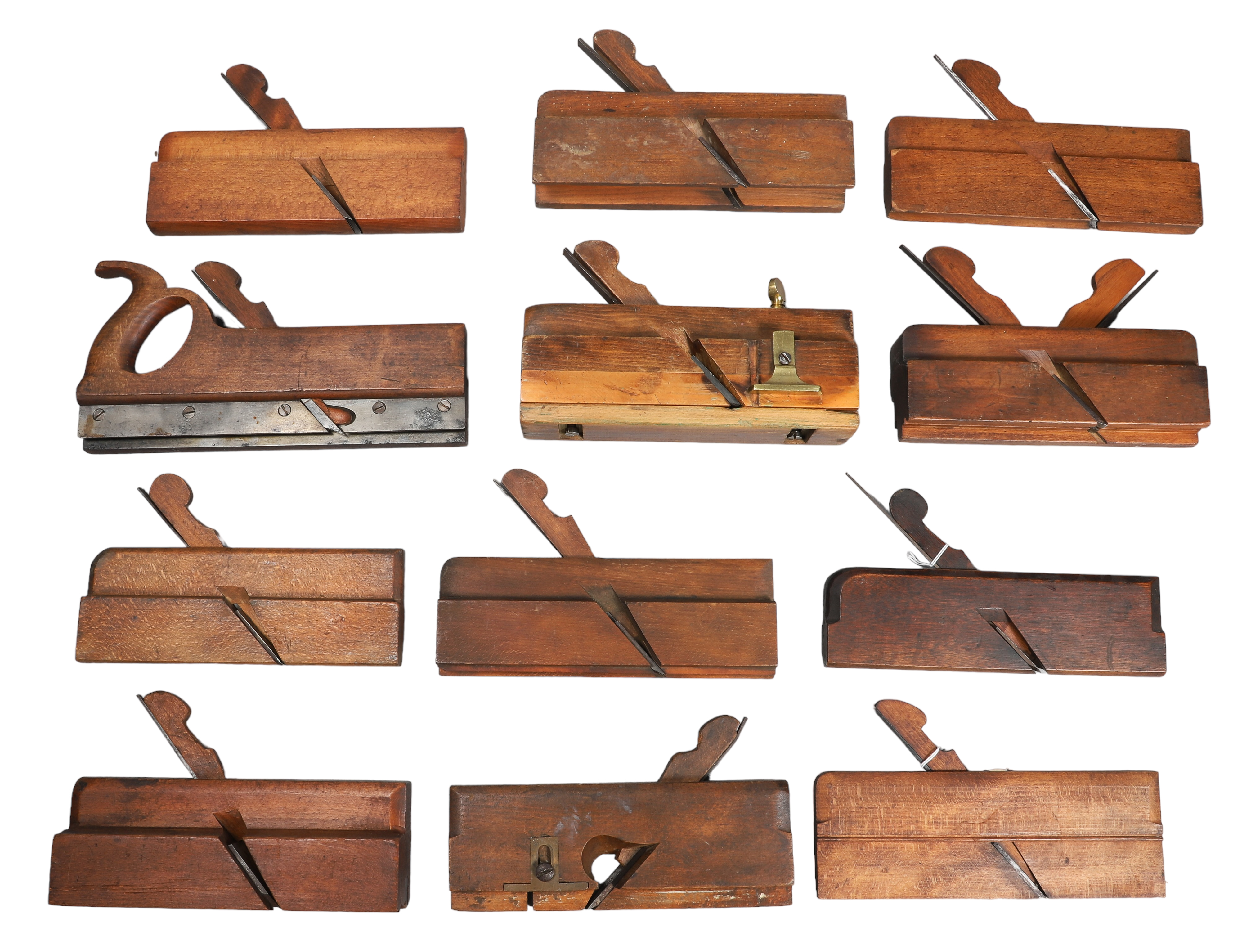 (12) Woodworking molding planes