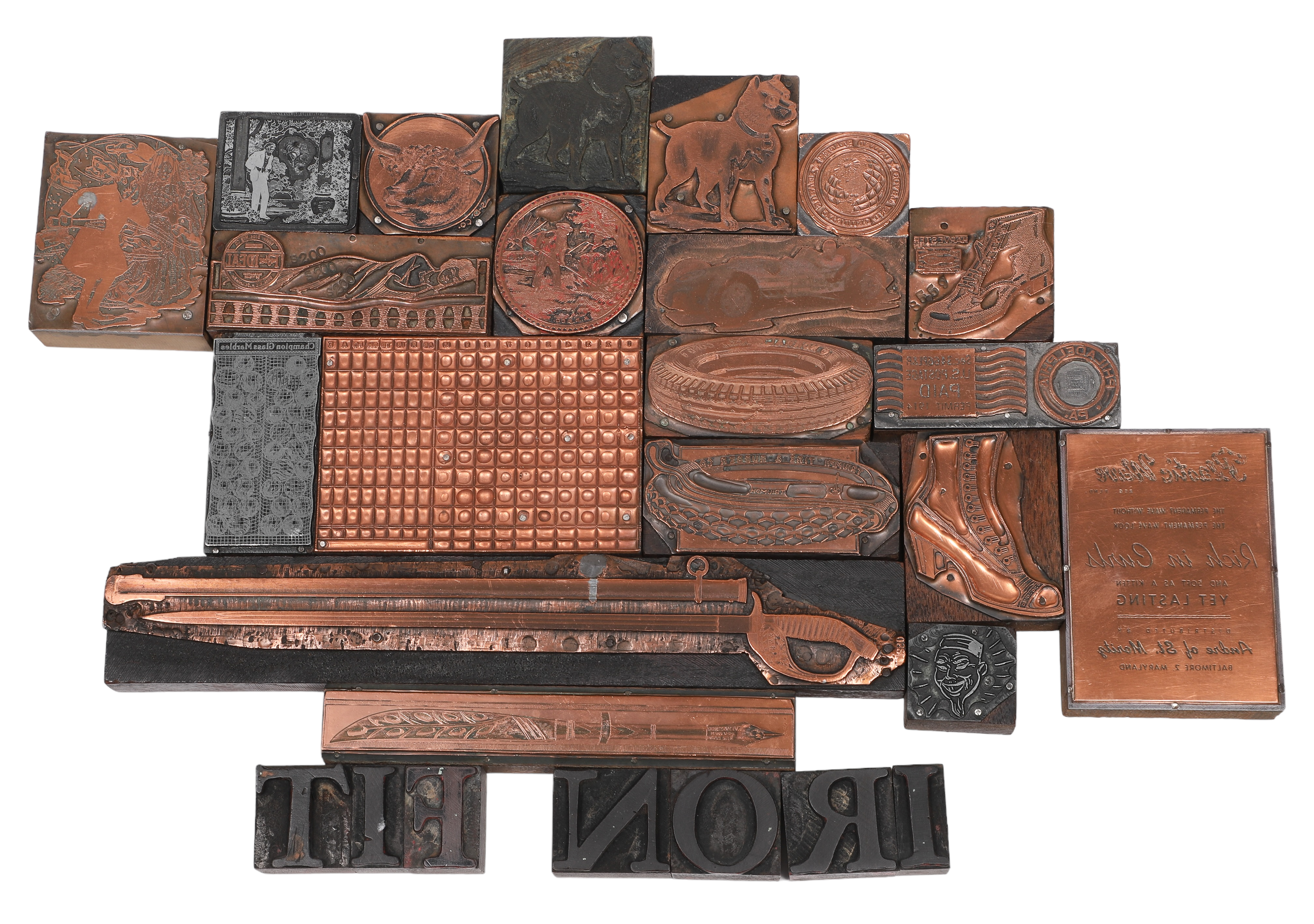 A Collection of print blocks to include