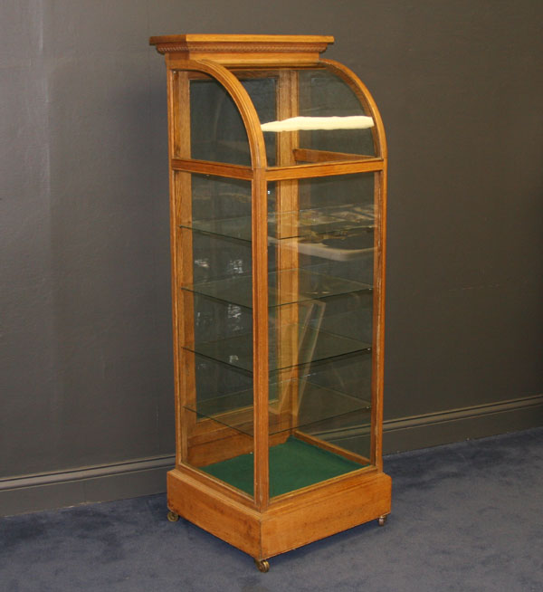 Amish built domed display cabinet;