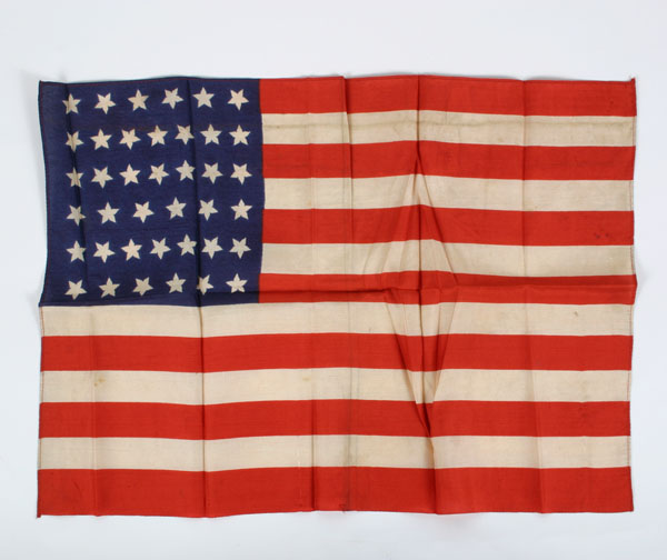 U.S. flag; thirty-nine star, late