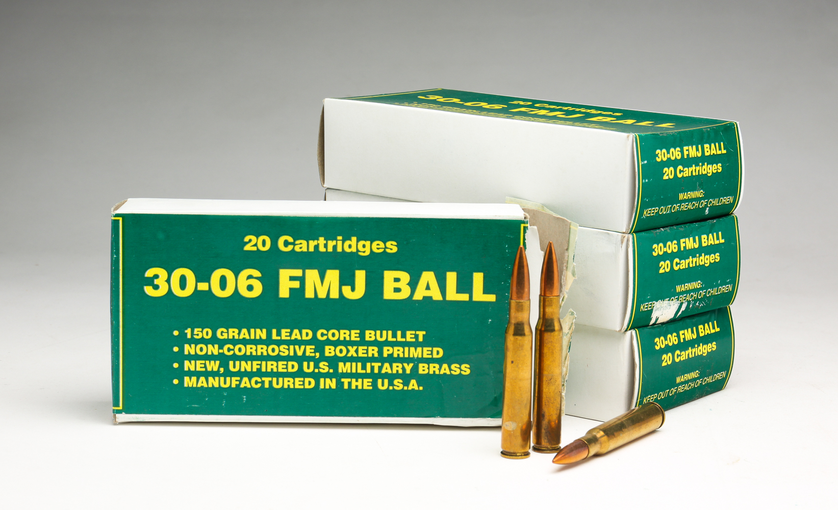 EIGHTY 30-06 FMJ BALL CARTRIDGES Four