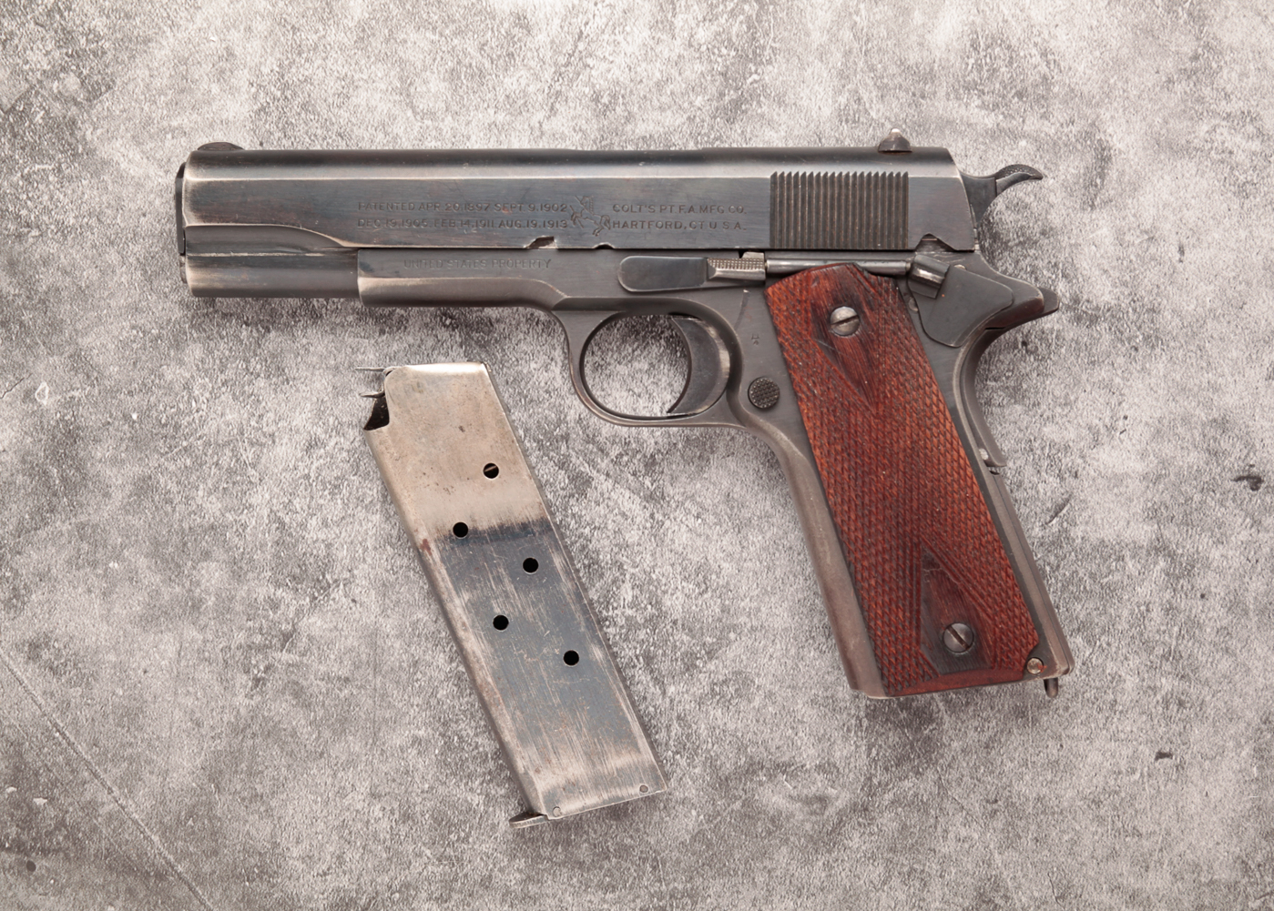 1918 COLT 1911 BLACK ARMY 45 SEMI AUTOMATIC