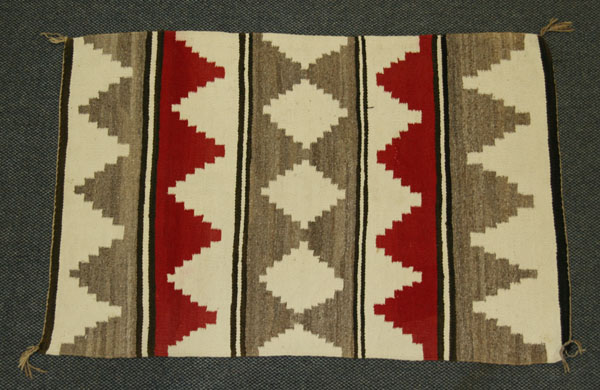 Navajo rug/blanket; loom woven,