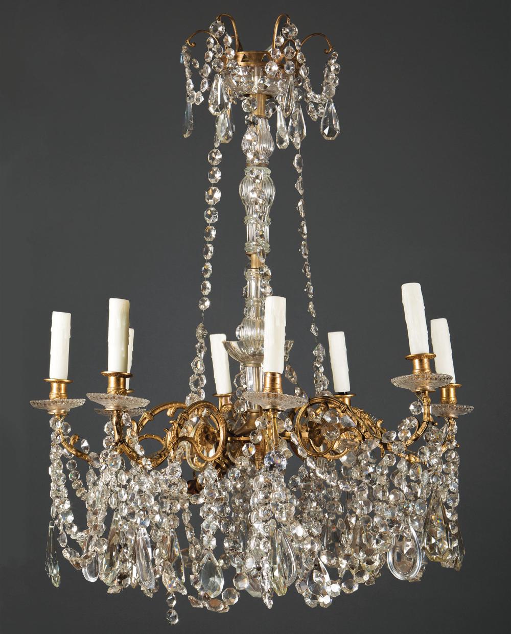 BACCARAT STYLE BRONZE AND CRYSTAL 31a859