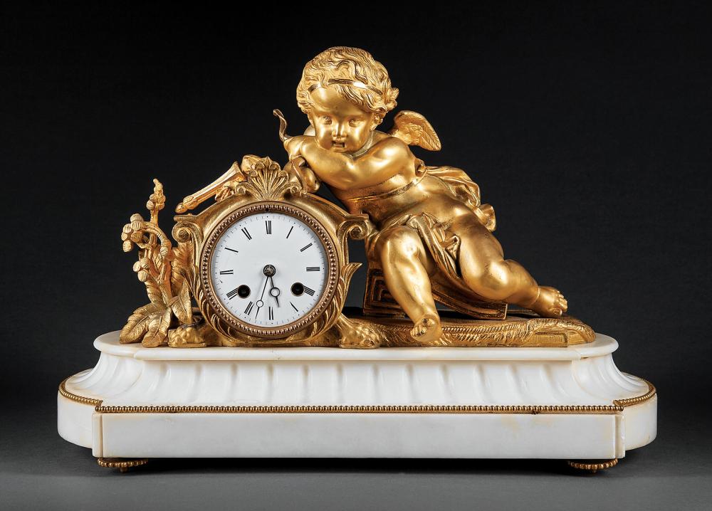 NAPOLEON III GILT BRONZE AND MARBLE 31a865