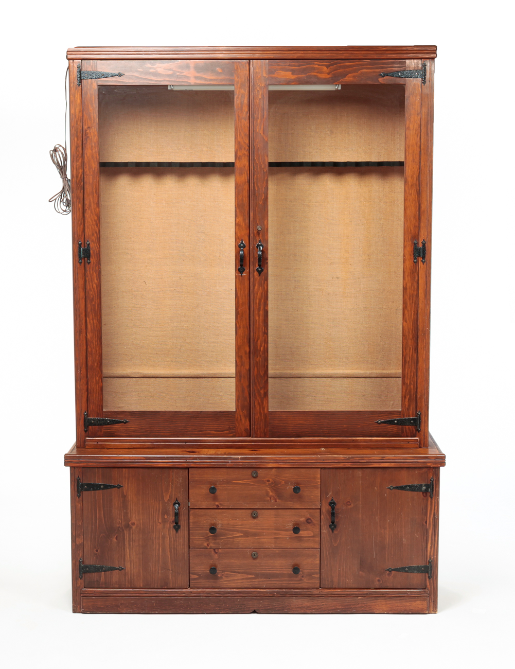 PINE WALL CUPBOARD GUN CABINET 31a870