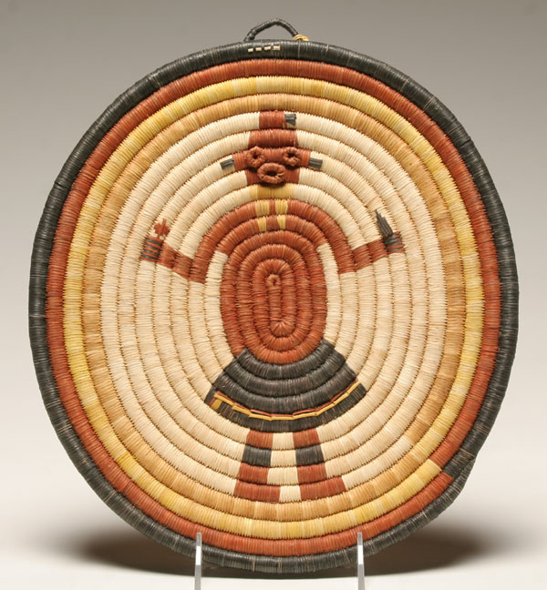 Native American coiled plaque;