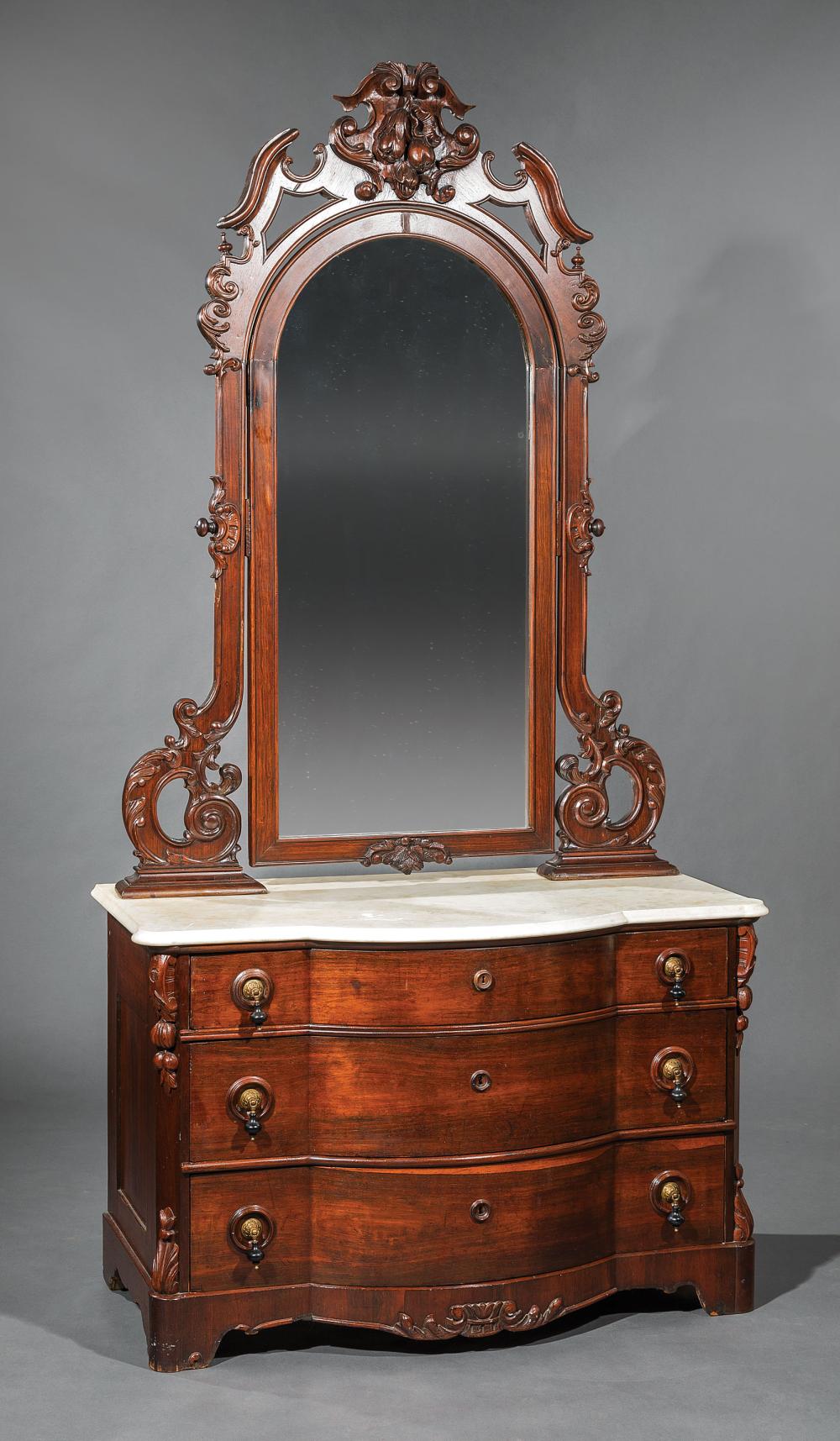 AMERICAN ROCOCO CARVED ROSEWOOD 31a8f8