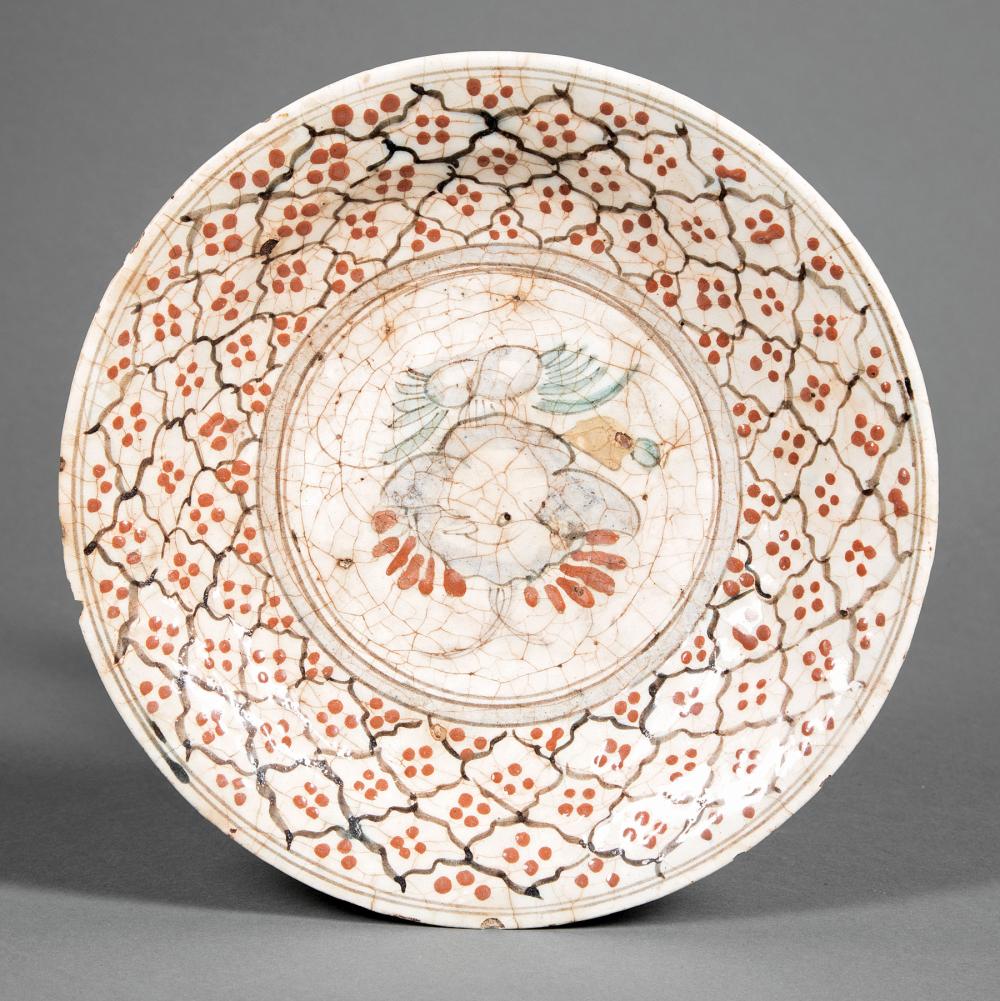 PERSIAN POLYCHROME KUBACHI DISH  31a90f