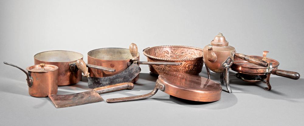 GROUP OF COPPER COOKWARELarge Group 31a976