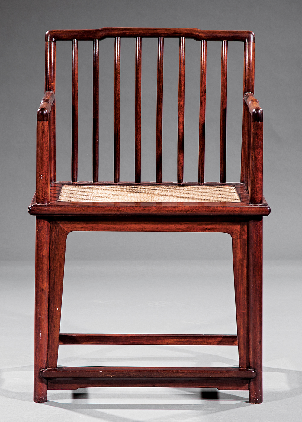 CHINESE HARDWOOD SPINDLE-BACK ARMCHAIRChinese