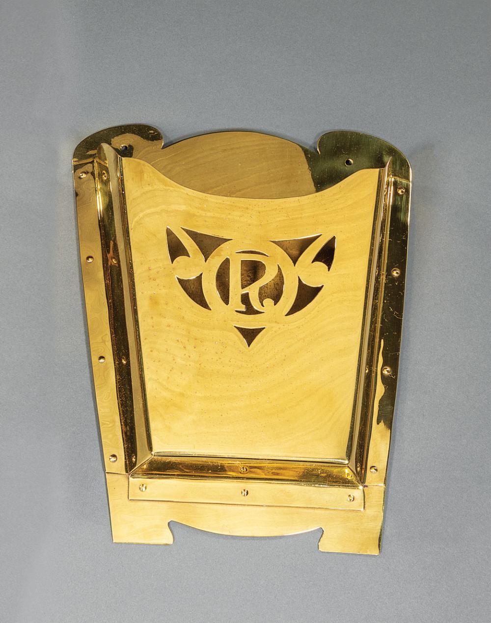 NEWCOMB COLLEGE RIVETED BRASS MAIL BOX/POCKETNewcomb